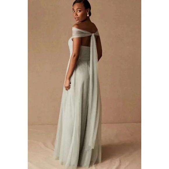 NWT BHLDN Jenny Yoo Ryder Convertible Maxi Dress Wedding Strapless Flowy Green - Picture 10 of 15